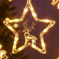 Christmas decoration star-shaped tree wreath luminous suction plate lamp