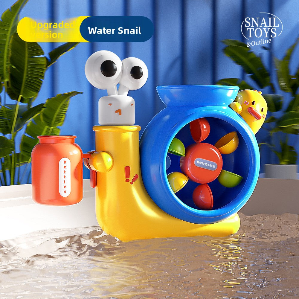 Snail Rotating Water Wheel Suction Cup Bath Toy for Toddlers