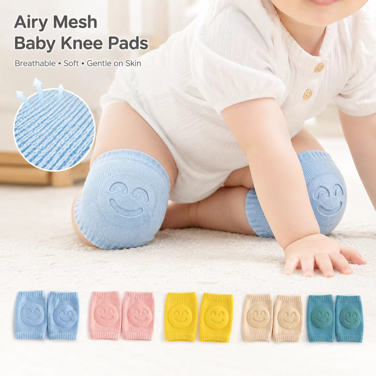 Infant Terry Socks with Anti-Slip Knee Elbow Pads