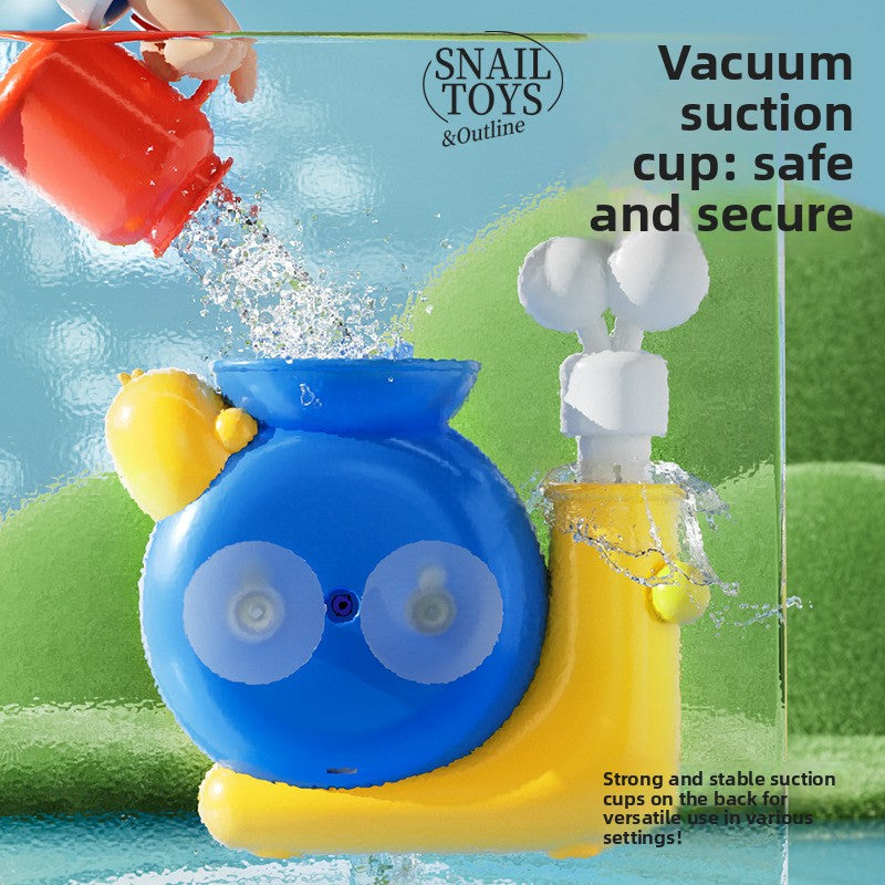 Snail Rotating Water Wheel Suction Cup Bath Toy for Toddlers