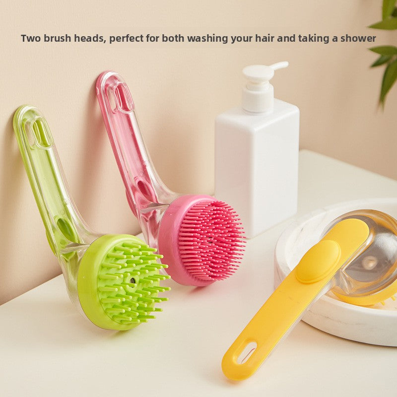 Long Handle Dual-Head Pet Bathing Brush