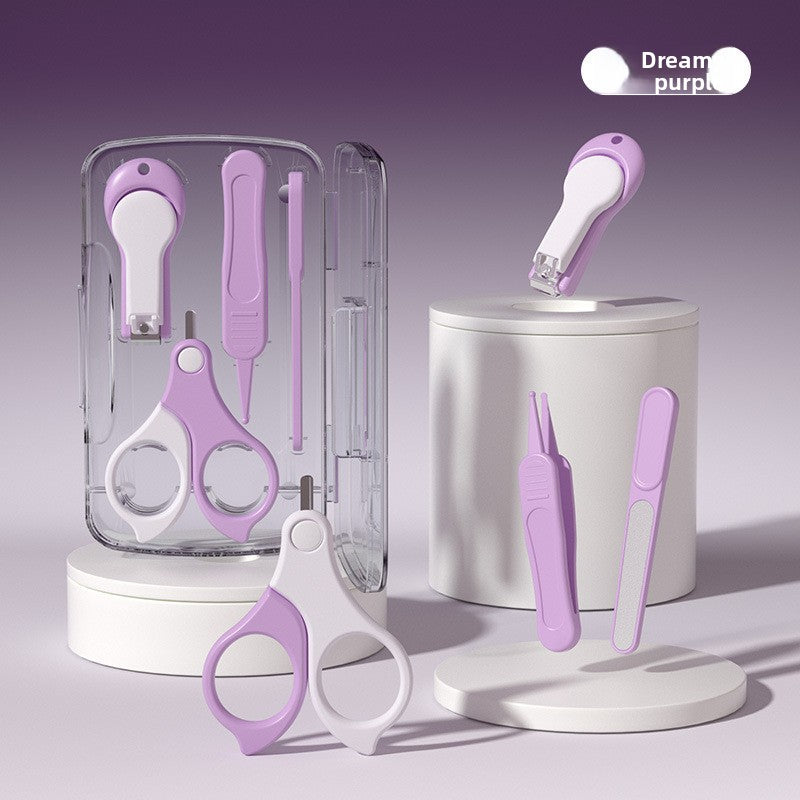 4-Piece Baby Nail Care Safety Grooming Kit Anti-Pinch Clipper Set