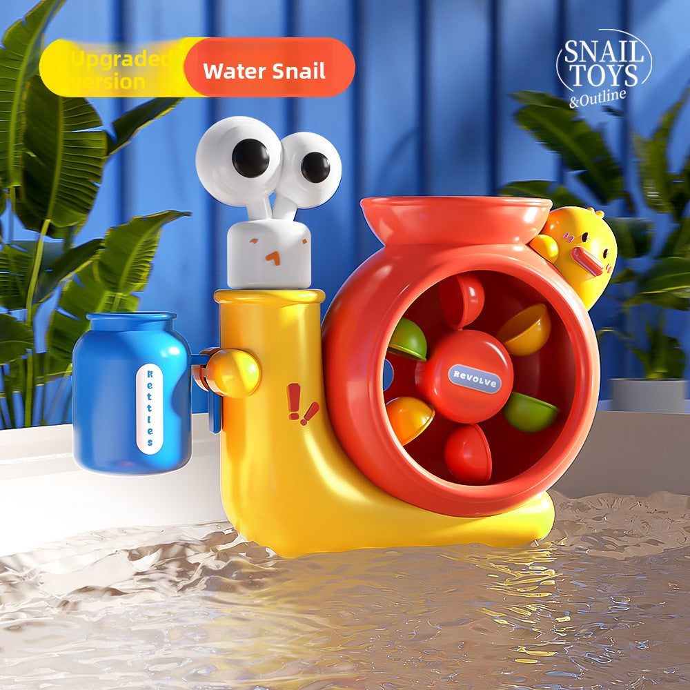 Snail Rotating Water Wheel Suction Cup Bath Toy for Toddlers