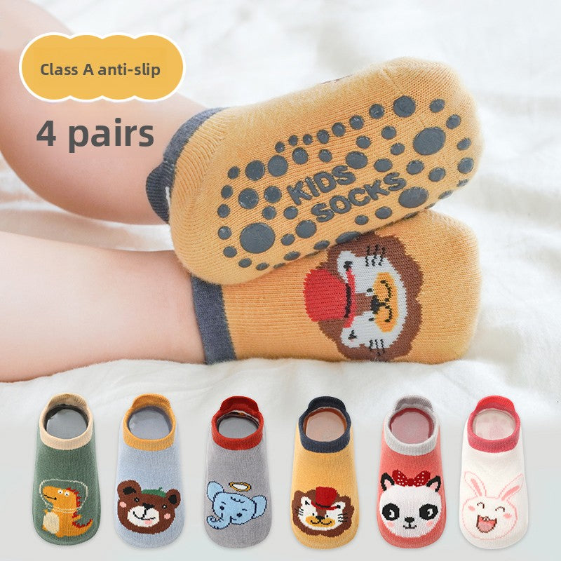 Baby Non-Slip Cotton Socks with Cartoon Designs